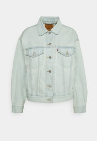 Mango Alaia Oversized Denim Jacket, Light Beige, XXS