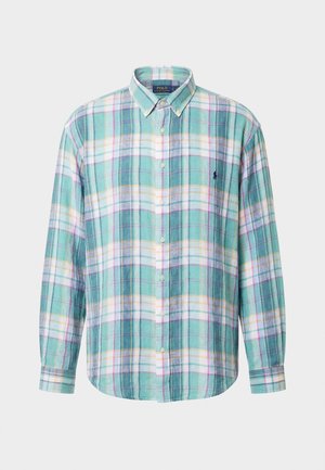 WOVEN SPORT SHIRT - Camisa - green blue/white