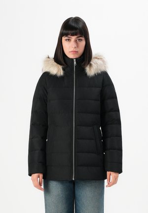 SLIM JACKET WITH FUR - Vinterjakker - black