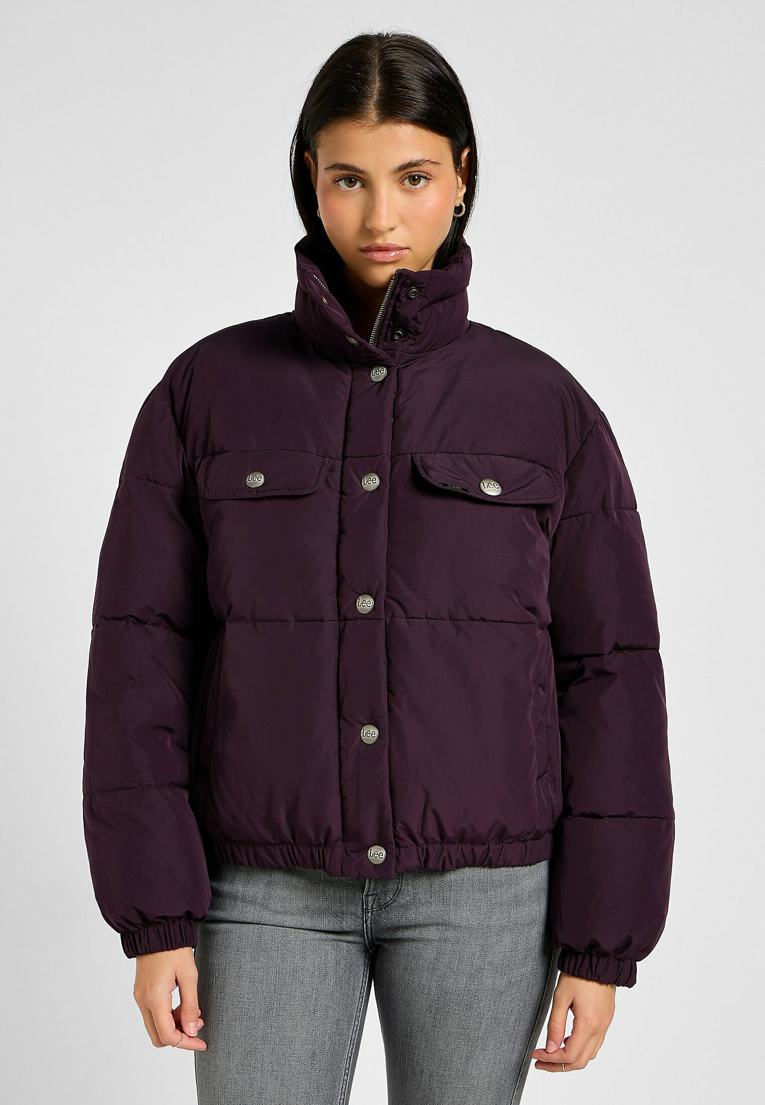 Relaxed Rider Puffer Jacket in Black