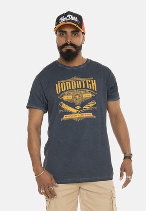 MANCHES COURTES COL ROND RAZOR - Camiseta estampada - bleu