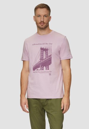 s.Oliver MIT FRONT - T-Shirt print - flieder