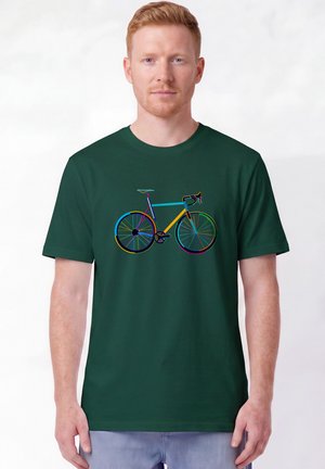 watapparel, FAHRRAD BY NIGHT UNISEX - T-Shirt print - glazed green
