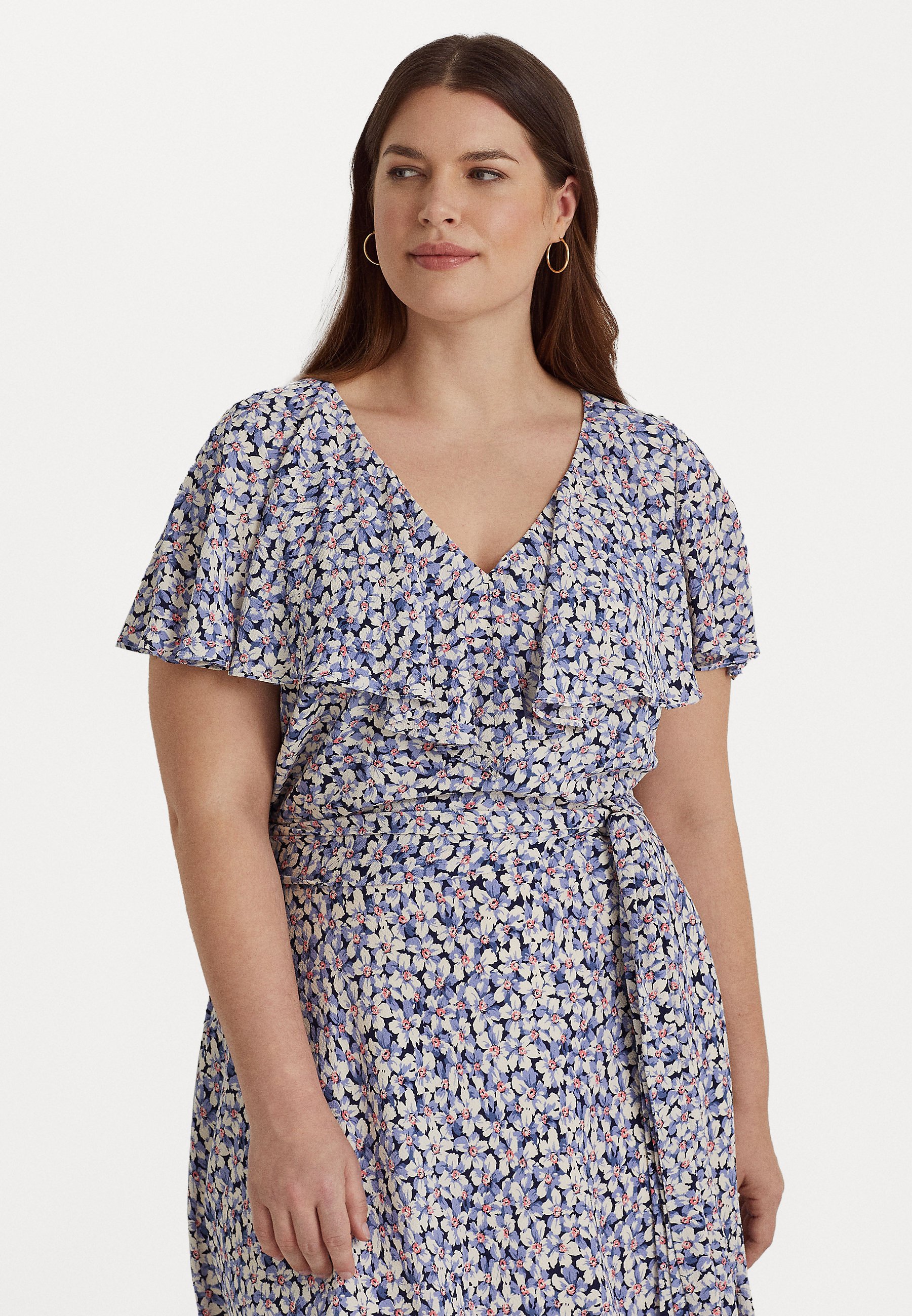 louren double satin cocoon dress ローレン