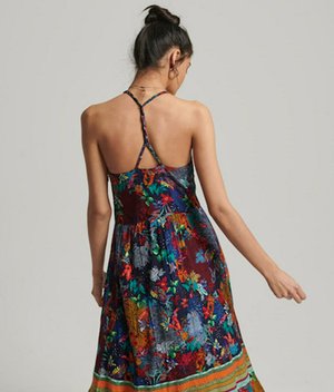 VINTAGE CAMI - Vardagsklänning - mixed print navy