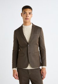 Selected Homme SLHSLIM CEDRIC STRUCTURE SUIT - Traje - brown stone