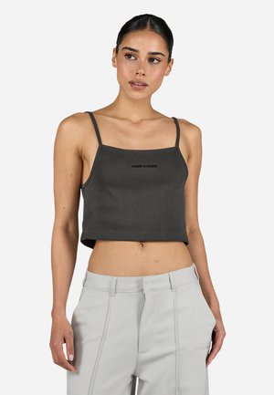 HAILE STRING TOP - Débardeur - oil dyed anthracite