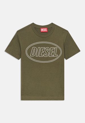CIRCLE OVER UNISEX - Nyomott mintás póló - army green