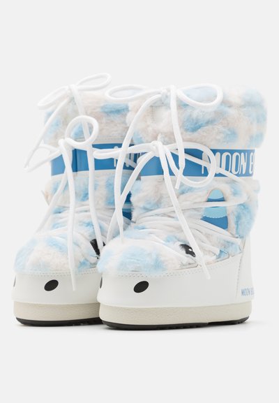 Moon Boot ICON YETI UNISEX - Čizme s vezicama - white/light blue