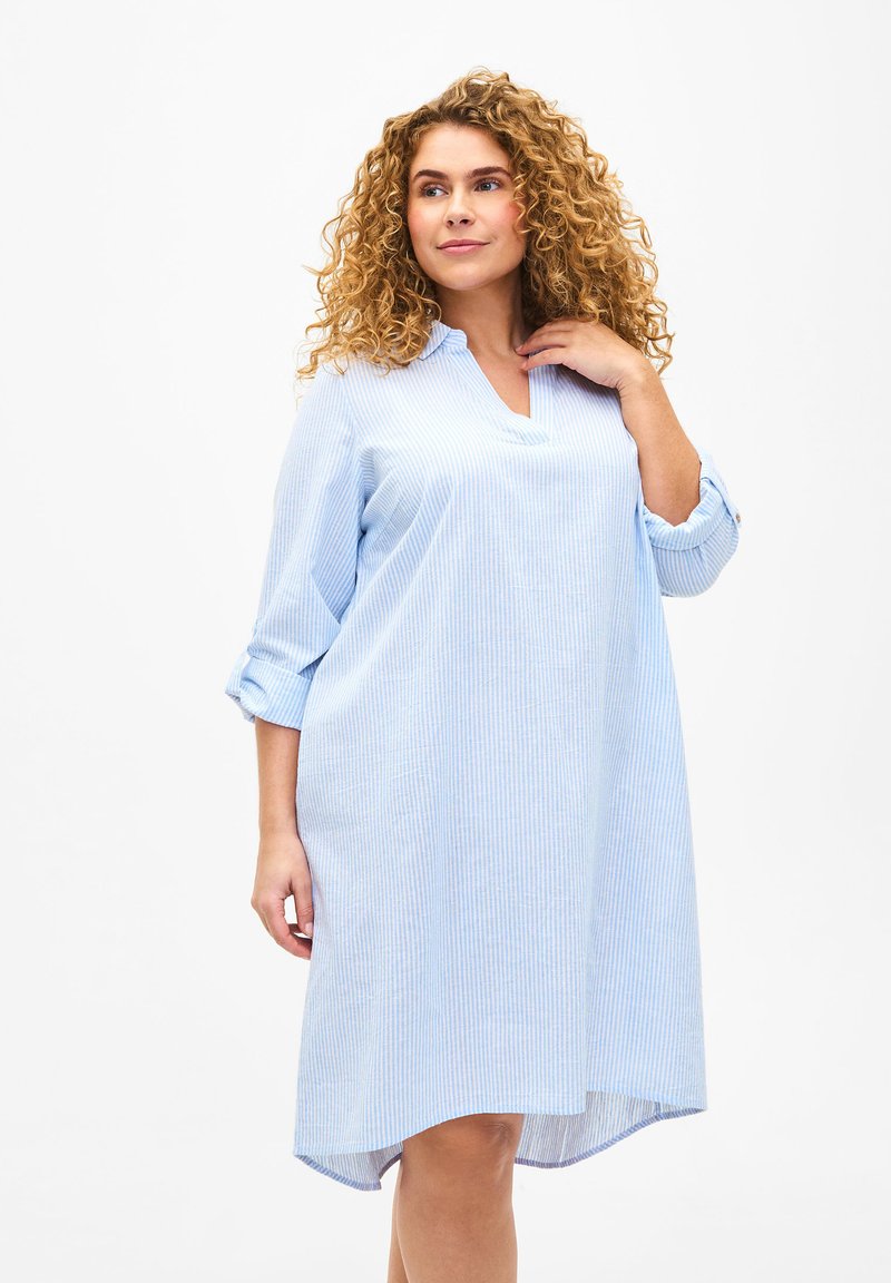 Zizzi Vapaa-ajan mekko - serenity wh. stripe