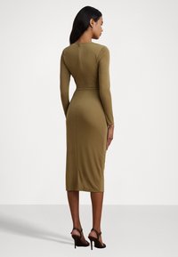 Lauren Ralph Lauren BUCKLE TRIM STRETCH JERSEY DRESS - Laisvo kirpimo suknelė - honey
