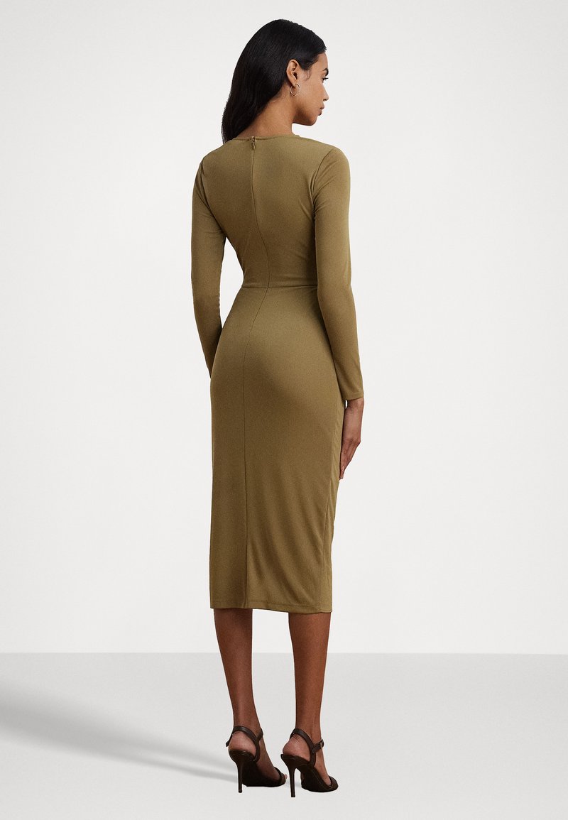 Lauren Ralph Lauren BUCKLE TRIM STRETCH JERSEY DRESS - Shift dress -  honey/beige - Zalando.ie