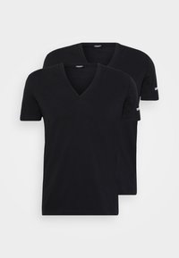 NEW BASIC V NECK 2 PACK - Undertrøjer - black