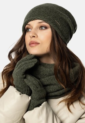 Vivisence SET - Scarf - green melange