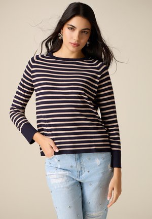 RIGHE CON BOTTONI DIETRO - Maglione - blu