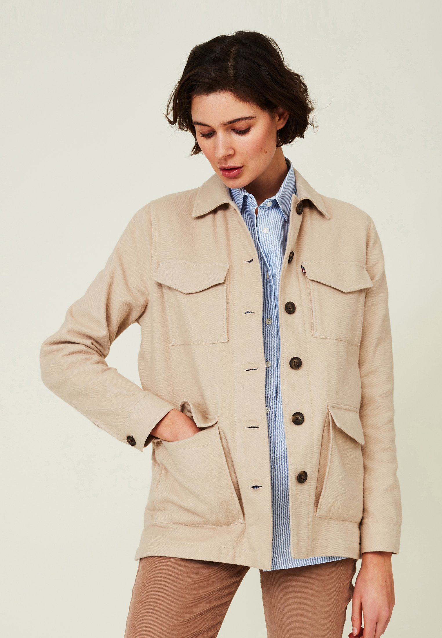 beige summer jacket womens