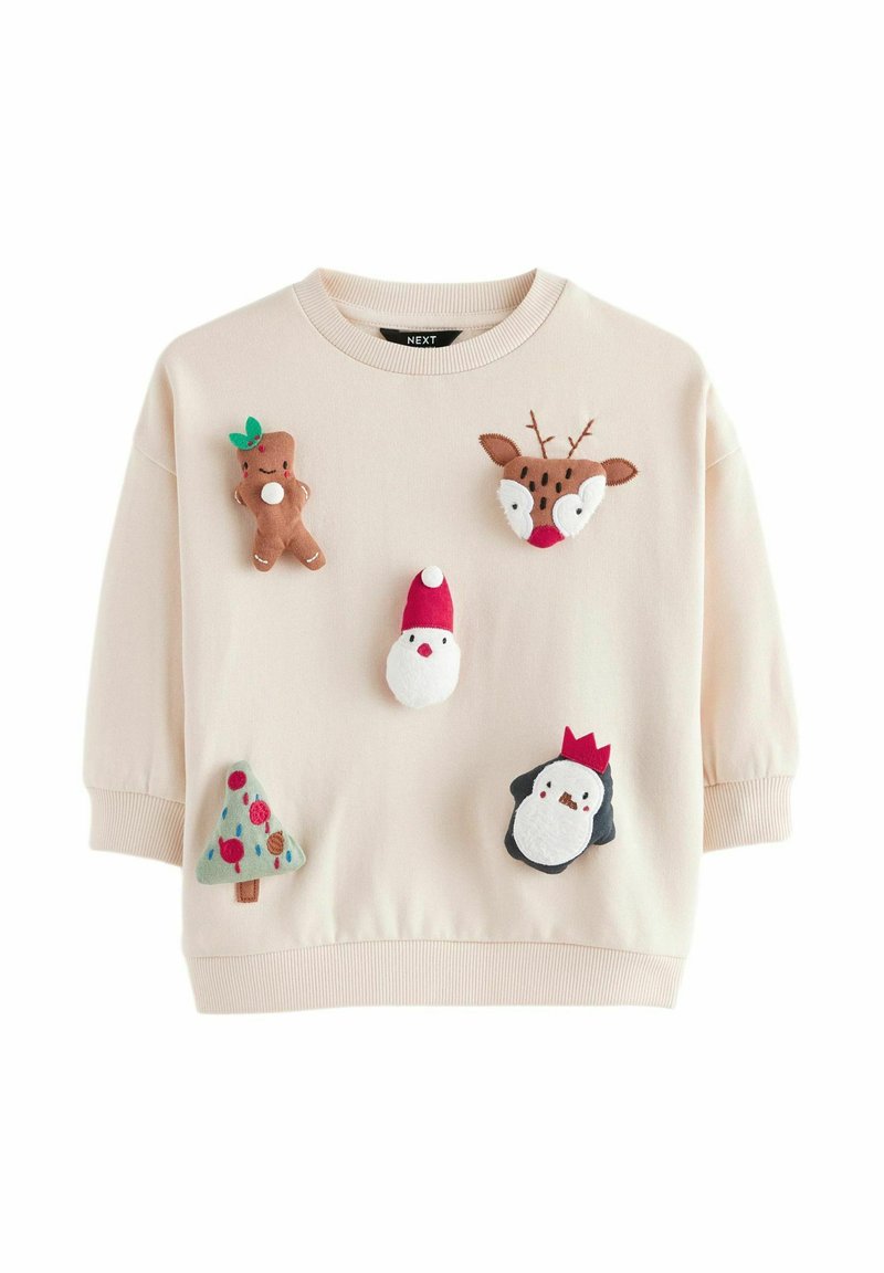 Next CHRISTMAS CREW NECK  - REGULAR FIT - Felpa - ecru cream