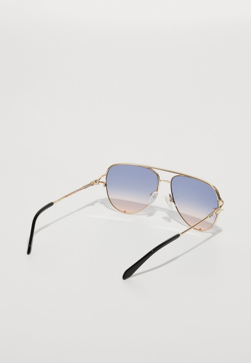 Quay Australia High Key Twist Large Aviator Sunglasses- Gold/Blue Rose HIGH KEY TWIST Metal Aviator Sunglasses – QUAY main image 3