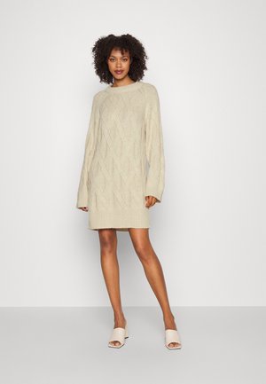 OBJARYA - Jumper dress - sandshelldetail / melange