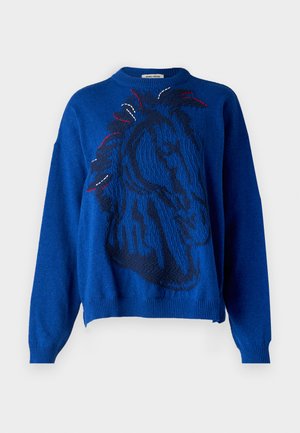 Henrik Vibskov HORSE HEAD JUMPER - Jumper - blue