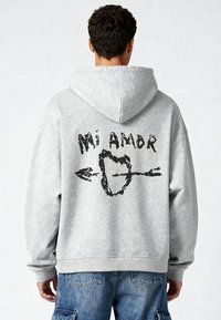 MI AMOR EMBROIDERY UNISEX - Hættetrøje - mottled grey