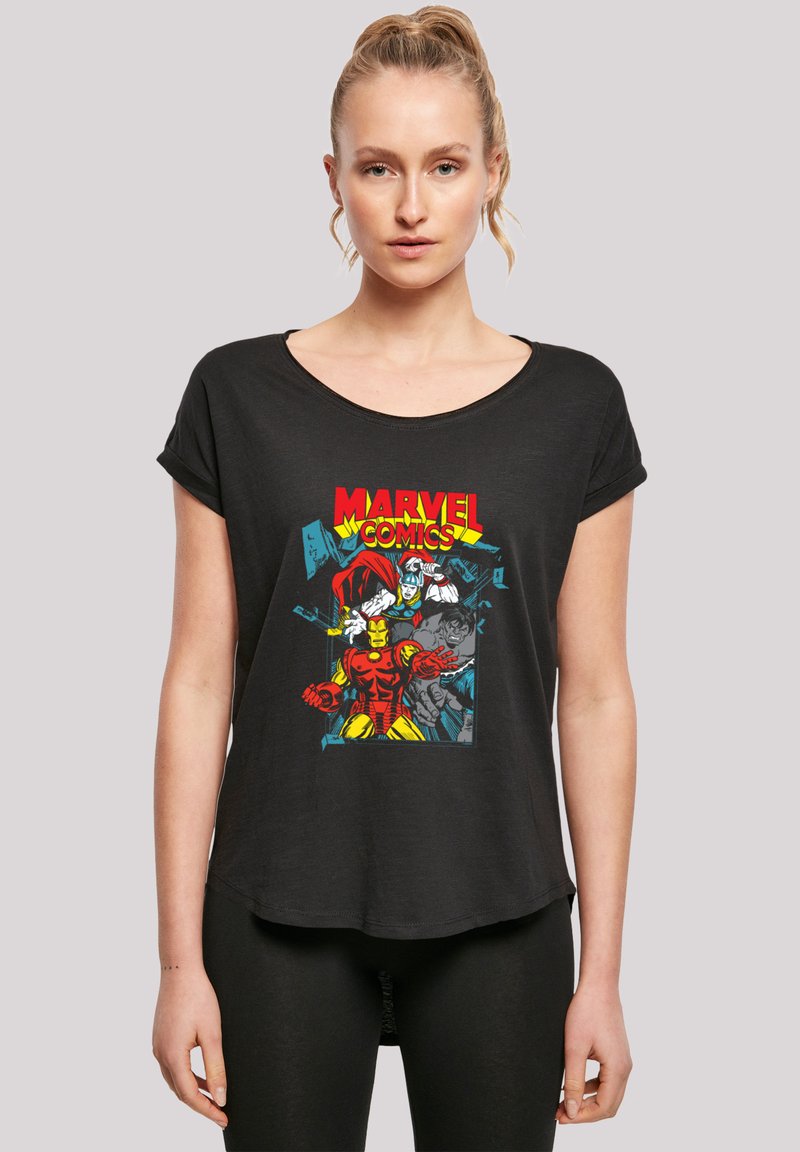 F4NT4STIC MARVEL COMICS TRIO POSE - T-shirts med print - black
