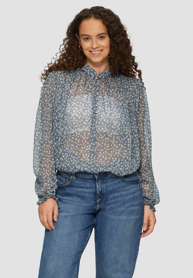 QS Bluse - anthrazit