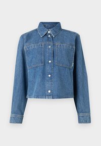 SHIRT WITH POCKETS - Bluza s gumbima - used light stone blue denim