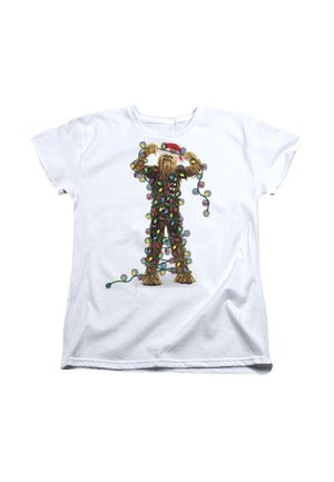 STAR WARS CHRISTMAS CHEWBACCA TANGLED LIGHTS - Print T-shirt - white