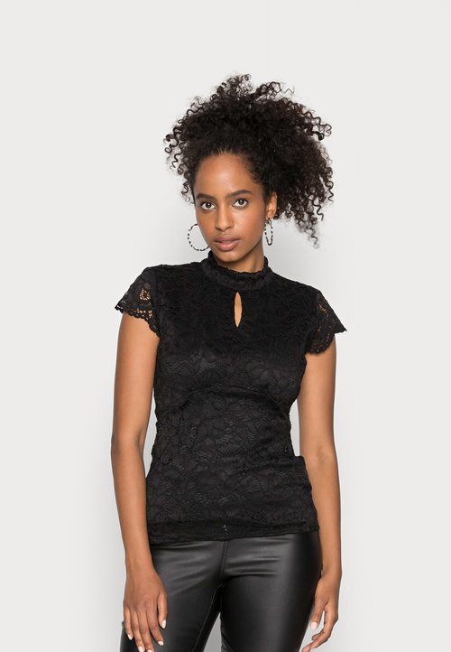 Urban Classics Maglietta Donna Con Collo Alto E Inserti In Rete Leopardata – Jersey Elasticizzato E Trasparente - 4