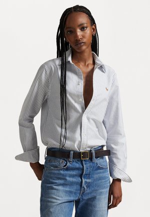 Polo Ralph Lauren CLASSIC FIT STRIPED OXFORD SHIRT - Bluza z gumbi - white/heritage royal
