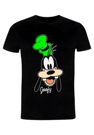 DISNEY CLASSIC MICKEY GOOFY BIG FACE UNISEX - Print T-shirt - black