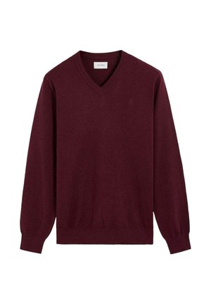 Scalpers, SCALPERS SCBASIC V NECK TRICOT - Jersey de punto - burgundy