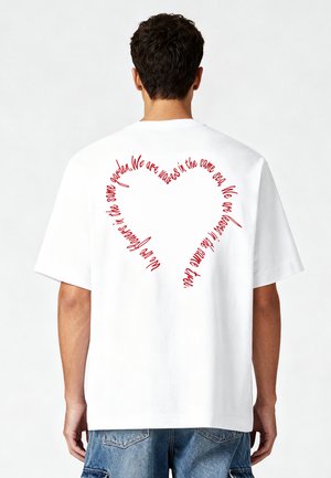 FLOWERS BACK HEAVYWEIGHT - T-Shirt print - white
