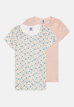 TEE 2 PACK - Print T-shirt - white/beige