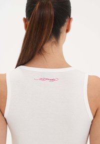 Ed Hardy PARTY RHINESTONE CROPPED - Top - white