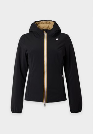 K-Way, WARM DOUBLE - Леко яке - black pure/beige khaki