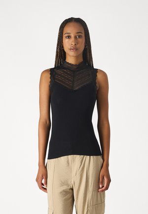 VILA VISIA HIGH NECK TOP - Felső - black