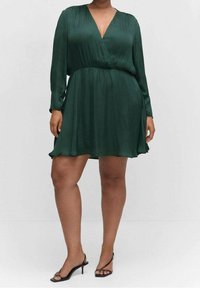 Mango Vestido informal - dark green
