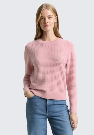 MIT RUNDHALSAUSSCHNITT - Pullover - soft mauve rose