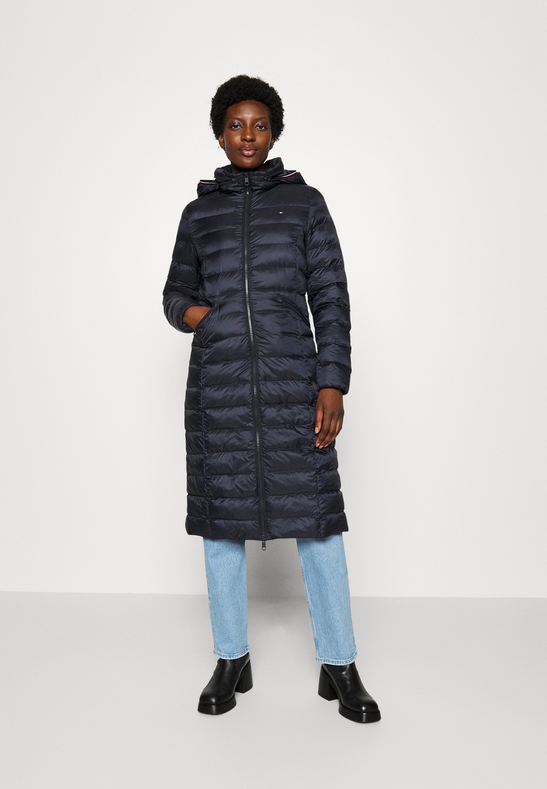Tommy Hilfiger PADDED GLOBAL STRIPE MAXI - Wintermantel - desert 