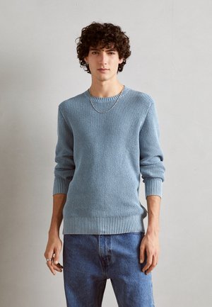 CREWNECK STRUCTURED SOLID - Maglione - stormy sea