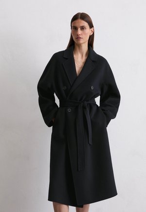 MARC O’POLO X DFB TRAVEL COLLECTION DOUBLE FACE COAT DOUBLE BREASTED BELTED REVERS COLLAR - Classic coat - deep night blue