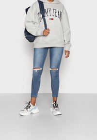 Tommy Jeans Felpa con cappuccio - mottled light grey