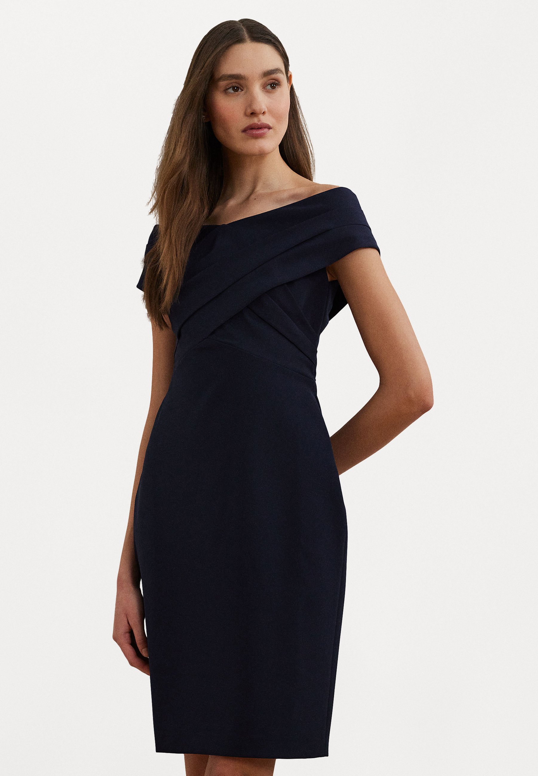 Lauren Ralph Lauren CREPE OFF-THE-SHOULDER COCKTAIL DRESS