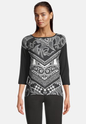 Long sleeved top - schwarz/weiß