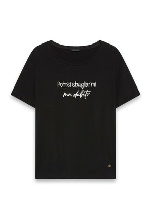 Fiorella Rubino, T-SHIRT CON SCRITTA IRONICA - T-shirt print - nero