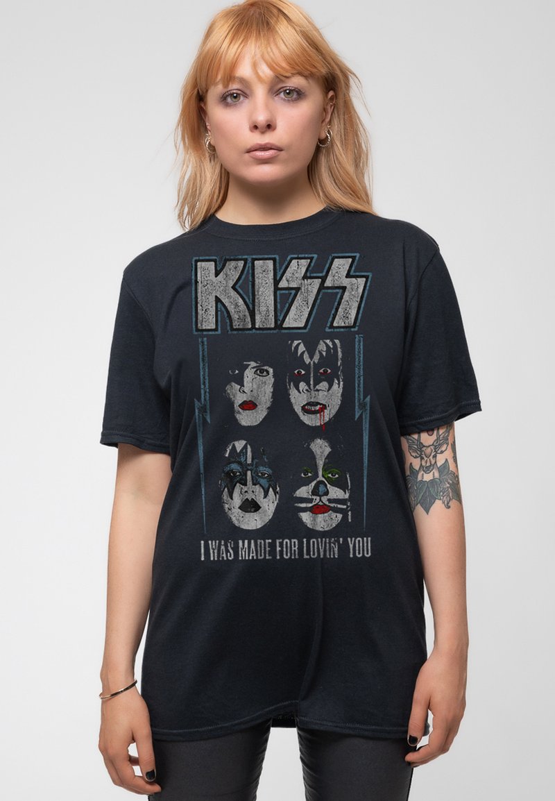 Paradiso Clothing KISS MADE FOR LOVIN YOU - Print T-shirt - black