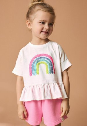 Next SHORT SLEEVE SEQUIN  - Trükipildiga T-särk - pink rainbow
