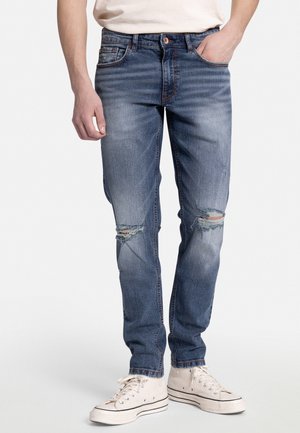 Redefined Rebel STOCKHOLM DESTROY - Kavbojke slim fit - blue destroy